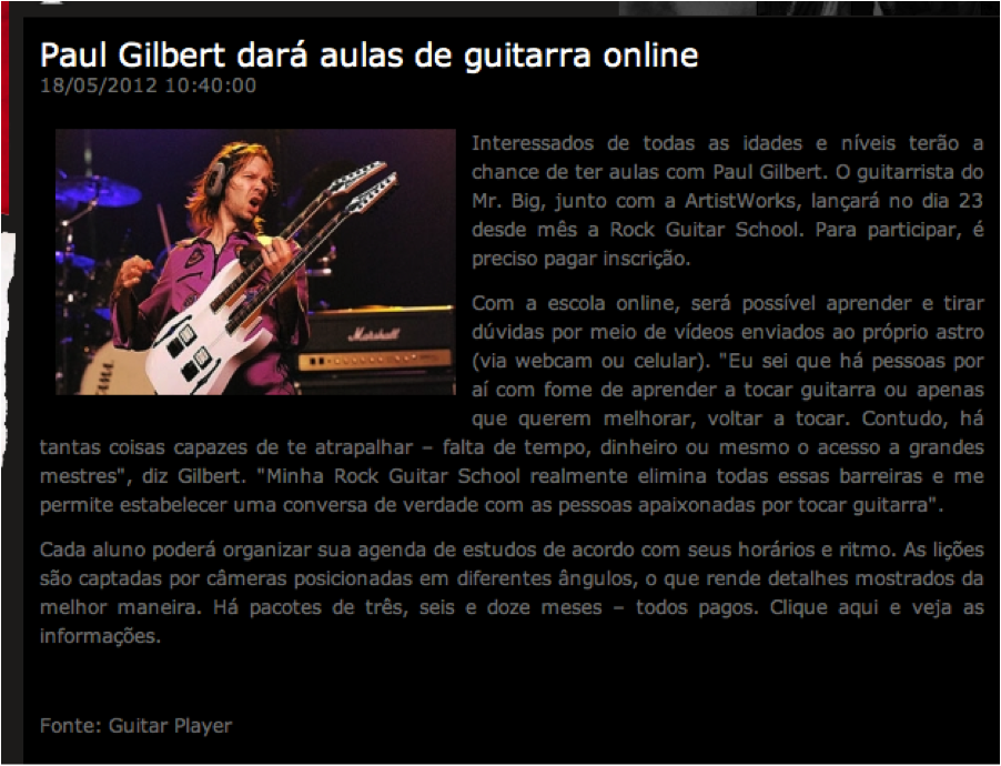 Paul Gilbert Rock Guitar